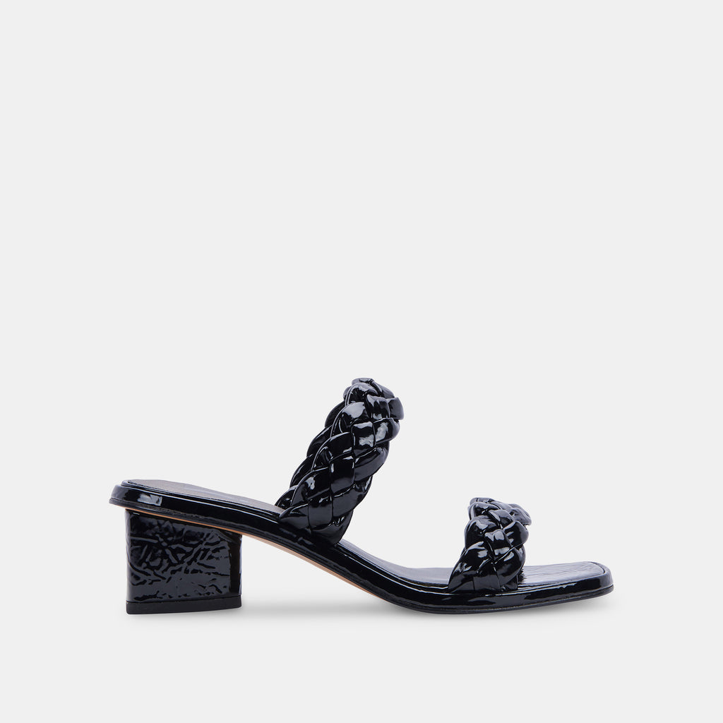 RONIN Sandals Midnight Patent Stella | Midnight Patent Braided Sandals– Dolce Vita 6814327144514