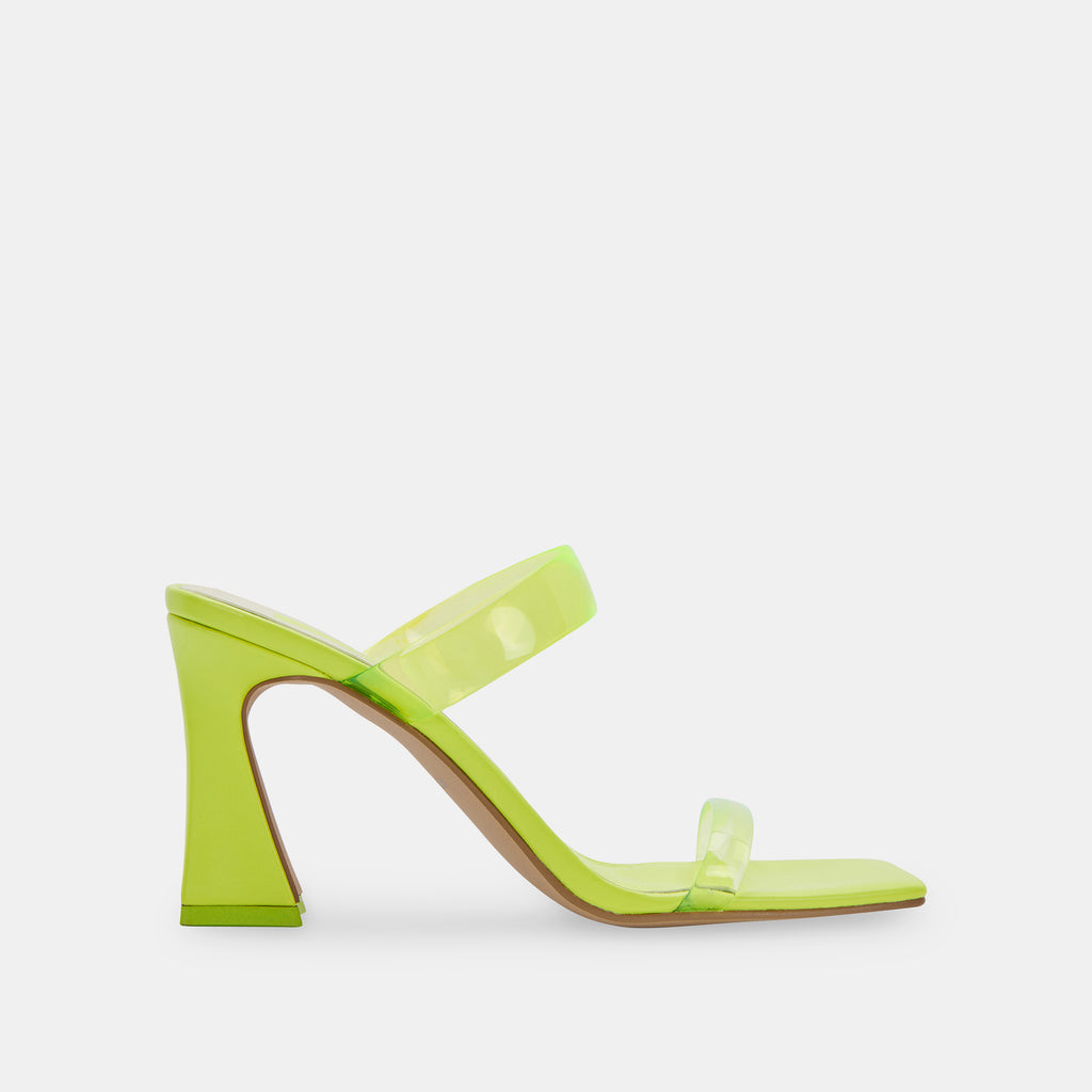 NOVAH Heels Neon Lime Vinyl | Women's Recycled Material Heels– Dolce Vita 6823437467714