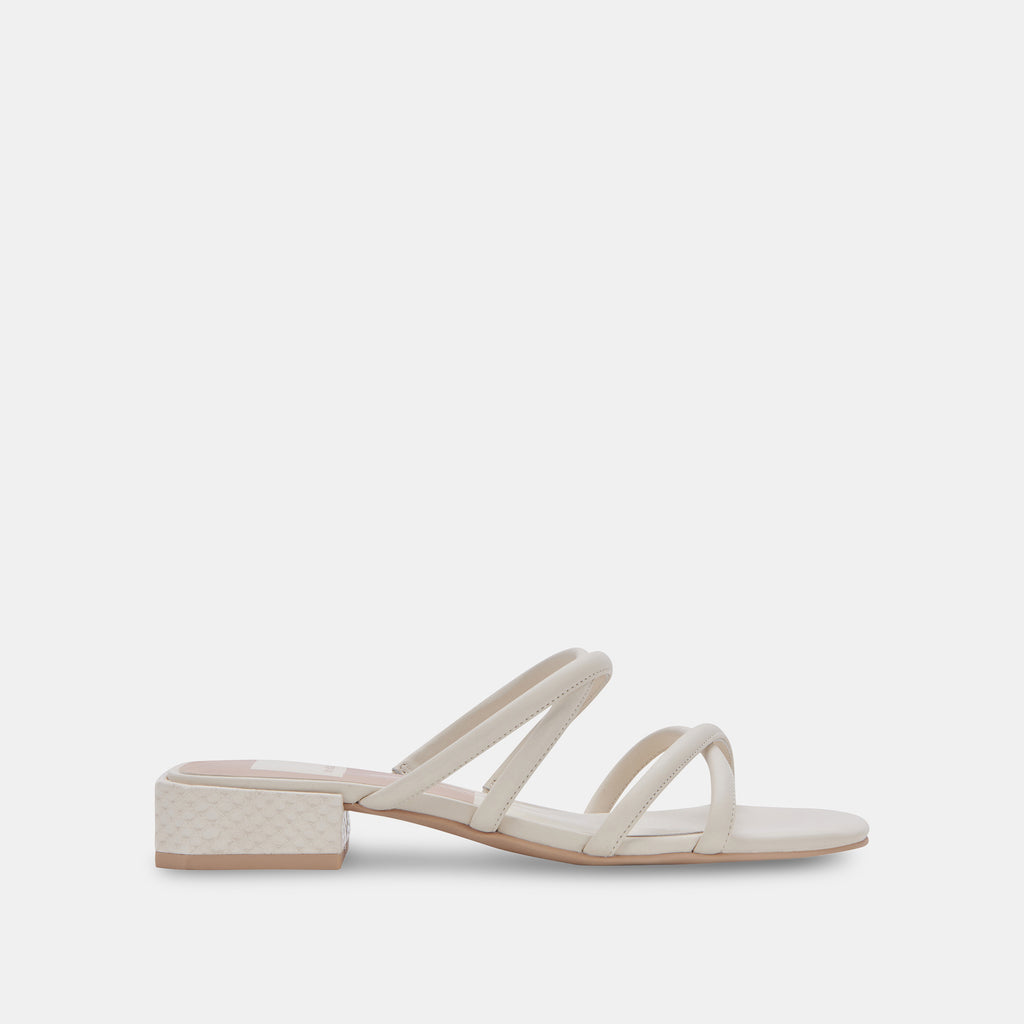 HAPI Sandals Ivory Leather | Ivory Leather Low Heel Sandals– Dolce Vita 6878060281922