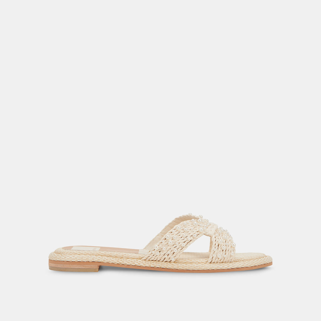ATOMIC Pearl Sandals Vanilla | Vanilla Pearl Flat Sandals– Dolce Vita 6894909325378
