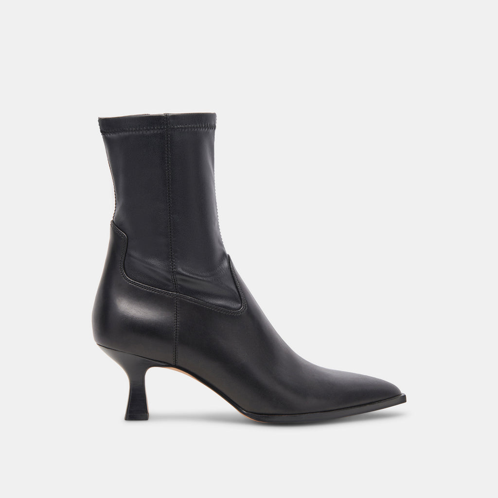 Arya Black Leather Boots | Rich Leather Black Boots with Skinny Heel– Dolce Vita 6908072656962