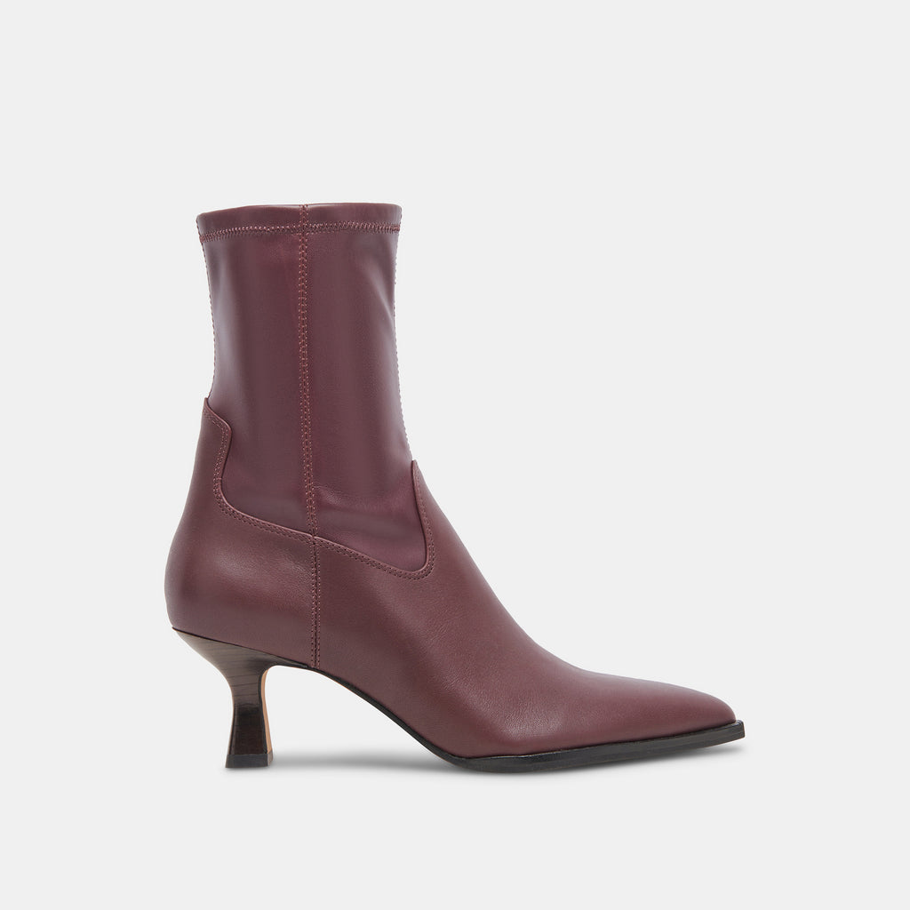 Arya Wine Leather Boots | Rich Leather Wine Boots with Skinny Heel– Dolce Vita 6908072755266