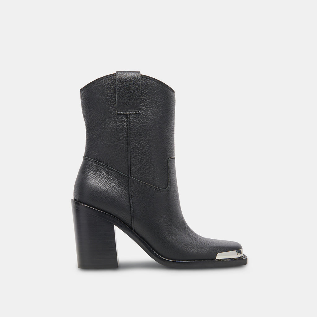 Falon Boots Black Leather | Women's Western Black Leather Boots– Dolce Vita 6908075180098