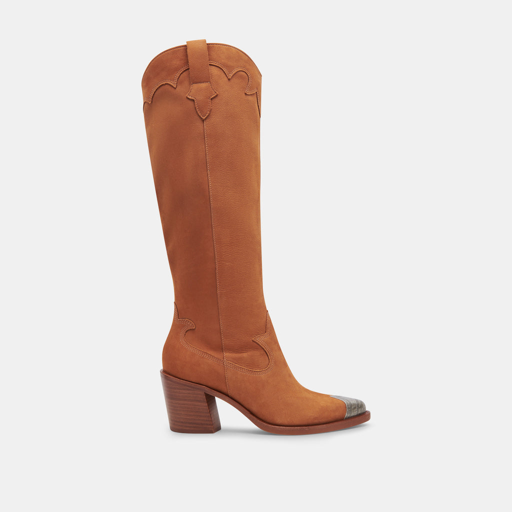 Kamryn Boots Praline Nubuck | Women's Western Praline Nubuck Boots– Dolce Vita 6908077473858
