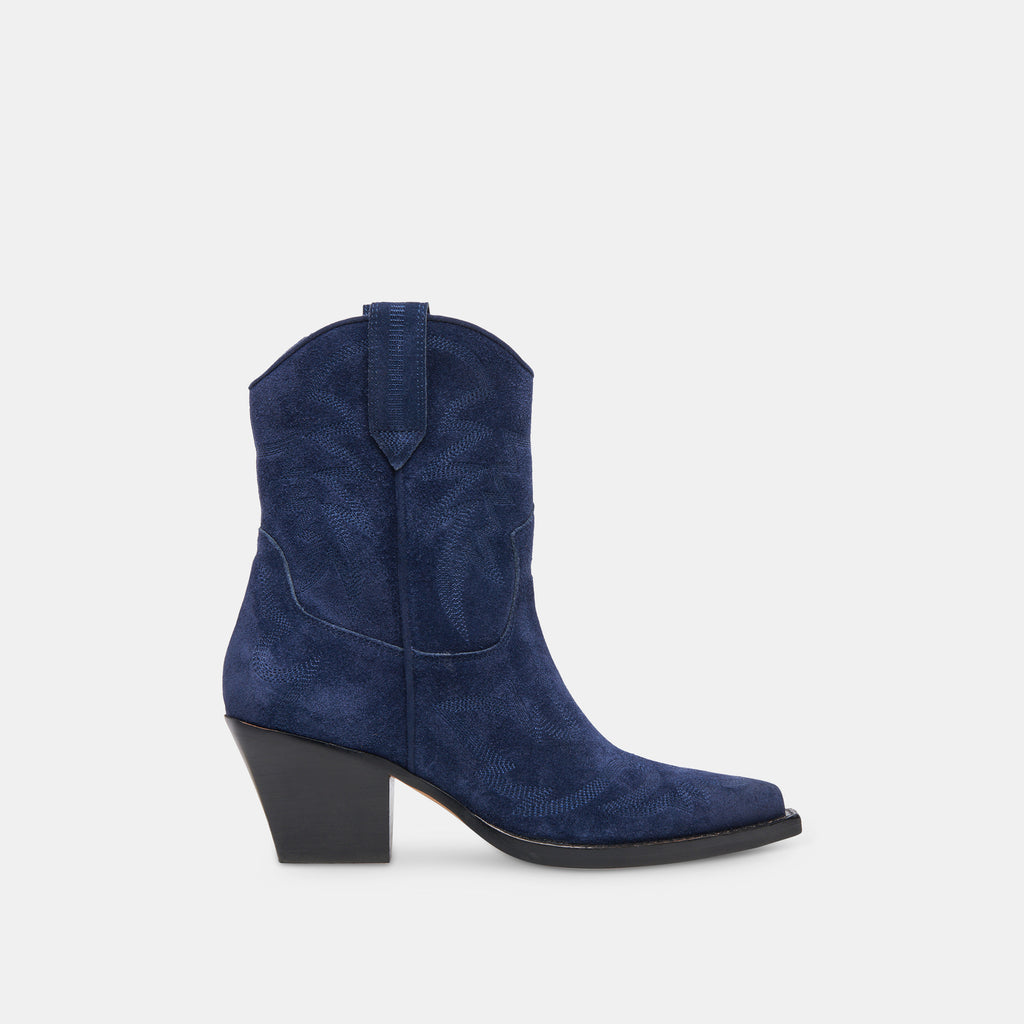 Runa Boots Royal Blue Suede | Western Royal Blue Boots– Dolce Vita 6908079865922