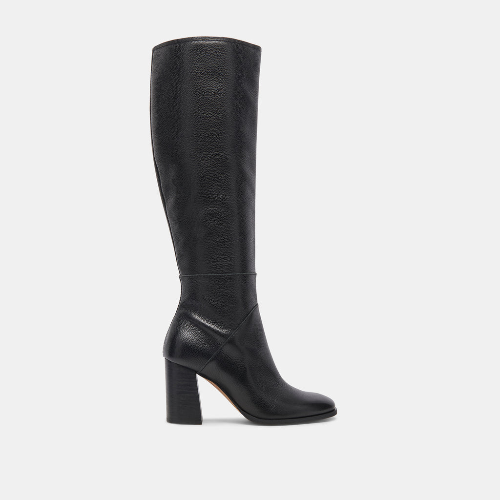 Fynn Boots Onyx Leather | Knee-High Onyx Leather Boots– Dolce Vita 6940808773698
