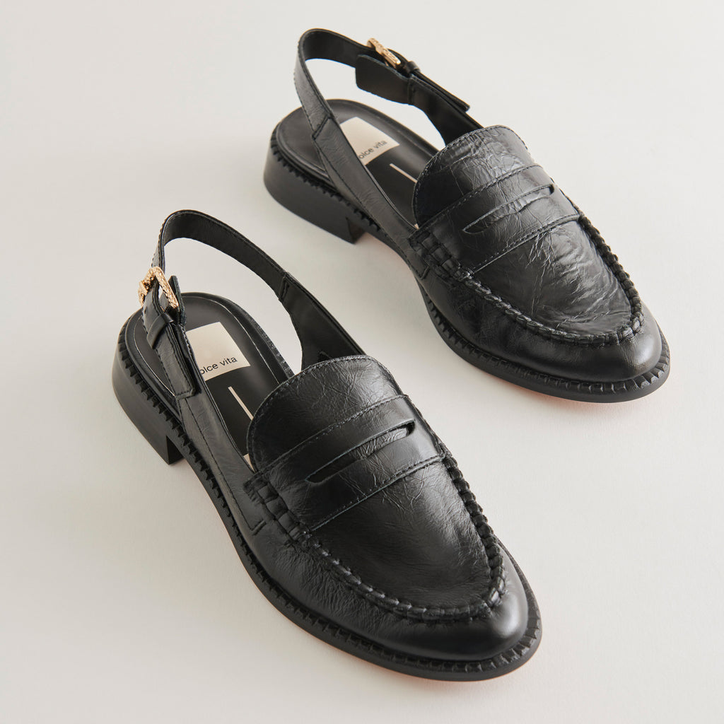 HARDI WIDE LOAFERS MIDNIGHT CRINKLE PATENT– Dolce Vita 6952669216834